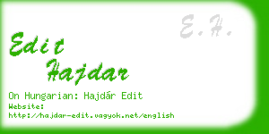 edit hajdar business card